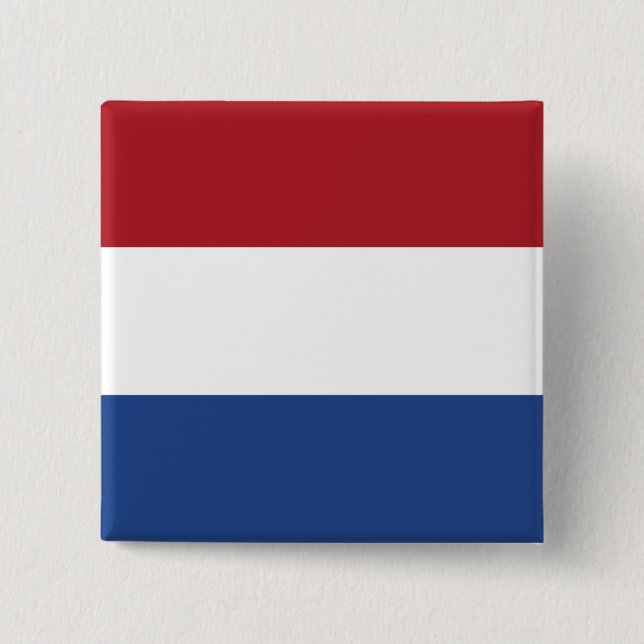 Nederländerna Flagga Knapp (Framsida)