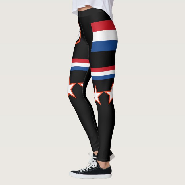 Nederländerna Flagga Leggings (Vänster)