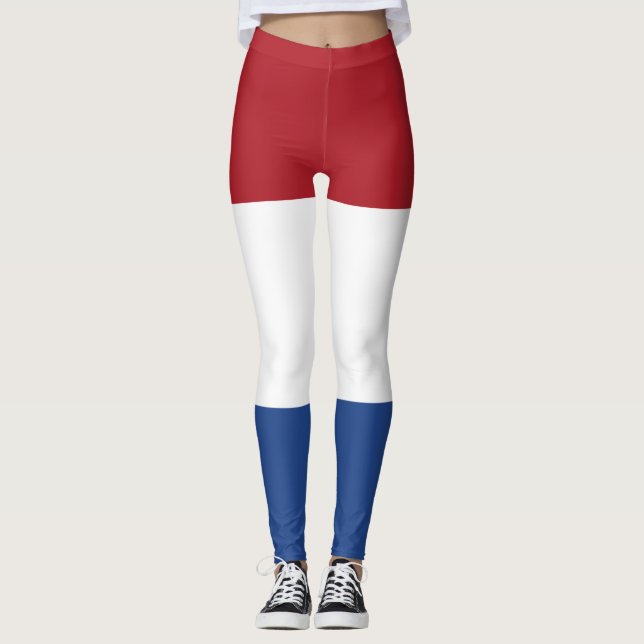 Nederländerna Flagga Leggings (Framsida)