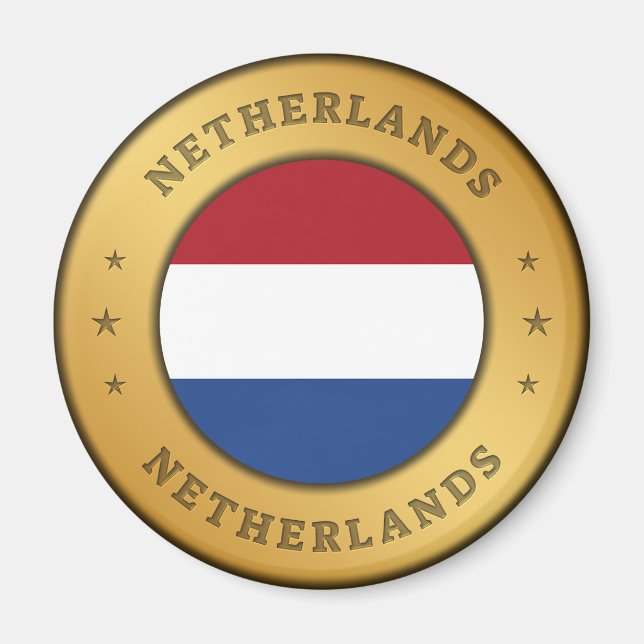 Nederländerna Flagga Magnet (Framsidan)