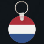 Nederländerna Flagga Nyckelring<br><div class="desc">Patriotic flagga of Netherlands.</div>