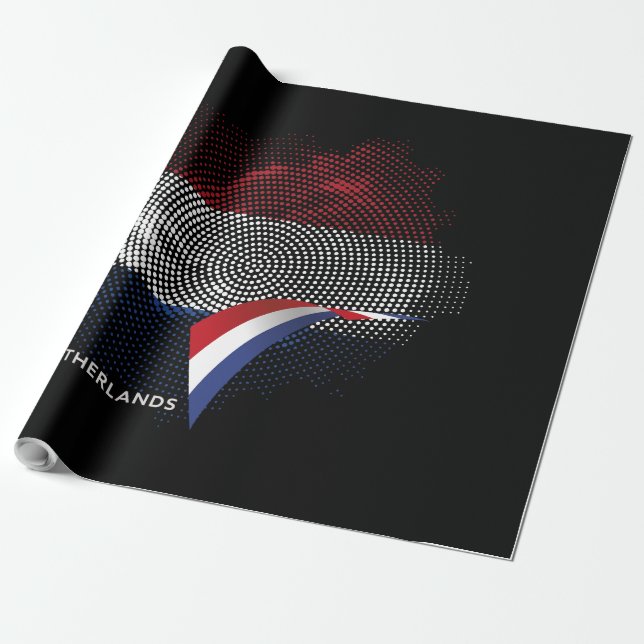 Nederländerna flagga presentpapper (Utrullad)