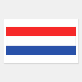 Nederländerna Flagga Rektangulärt Klistermärke