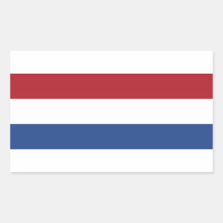 Nederländerna Flagga Rektangulärt Klistermärke