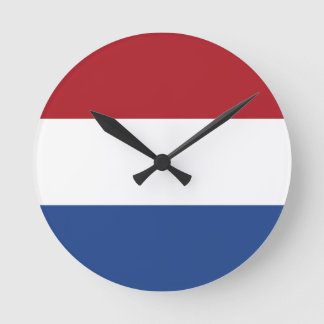 Nederländerna Flagga Rund Klocka