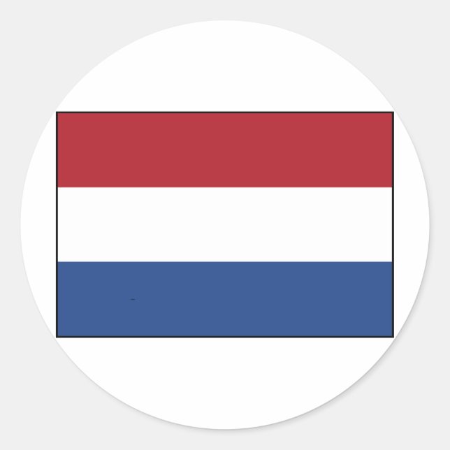Nederländerna Flagga Runt Klistermärke (Framsida)