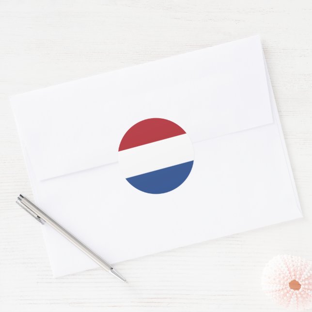 Nederländerna flagga runt klistermärke (Kuvert)