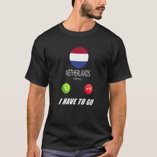 Nederländerna Flagga Souvenir Nederländerna Ropar  T Shirt