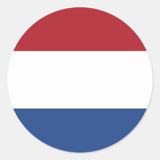 Nederländerna Flagga Sticker Runt Klistermärke