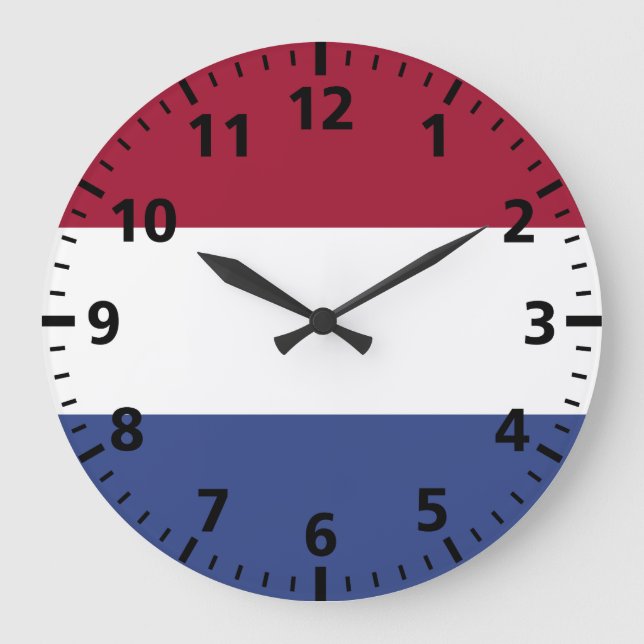 Nederländerna Flagga Stor Klocka (Framsida)