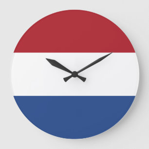 Nederländerna Flagga Stor Klocka