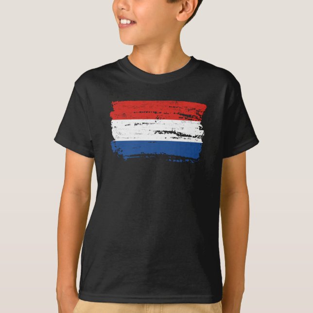 Nederländerna Flagga T Shirt (Framsida)