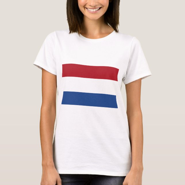 Nederländerna Flagga T Shirt (Framsida)