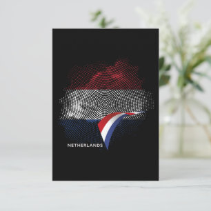 Nederländerna flagga tack kort