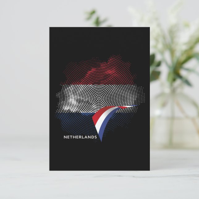 Nederländerna flagga tack kort (Stående Fram)
