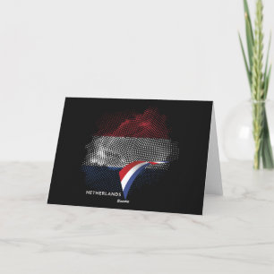 Nederländerna flagga tack kort