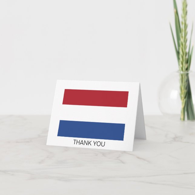 Nederländerna Flagga Tack Kort (Framsida)