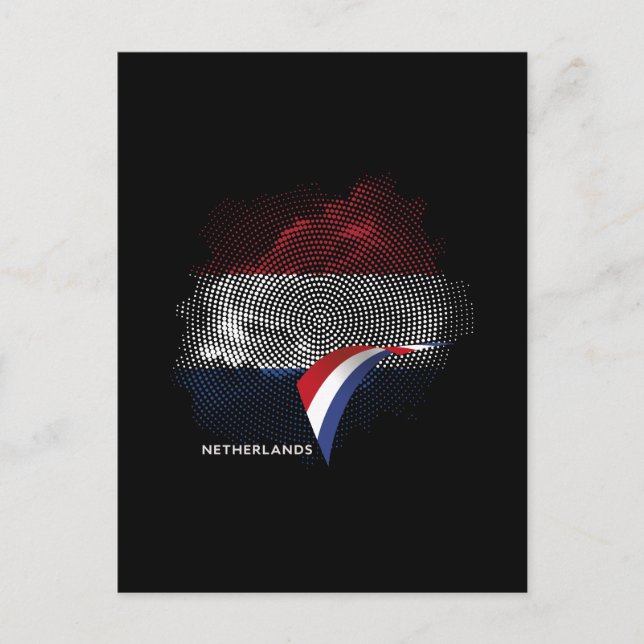Nederländerna flagga vykort (Framsida)