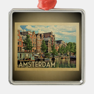 Nederländerna för Amsterdam vintage resorprydnad Julgransprydnad Metall