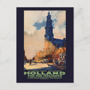 Nederländerna för Helgdagarna Vintage affisch 1925 Vykort