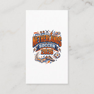 Nederländerna Fotboll 2026 Fotboll Bold Land Typog Visitkort