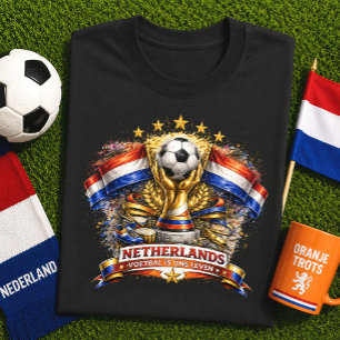 Nederländerna Fotbollsfan Nederländsk Fotboll Värl T Shirt