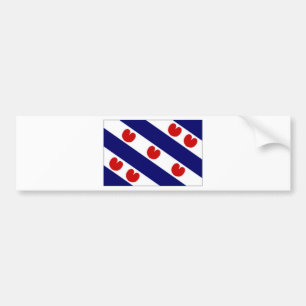 Nederländerna Friesland flagga Bildekal