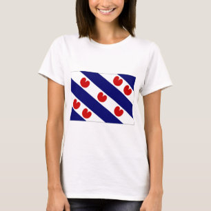 Nederländerna Friesland flagga Tee Shirt