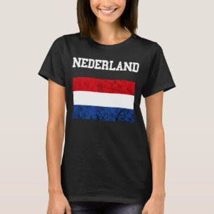 Nederländerna Holland Dutch Flagga Nederland Flagg T Shirt
