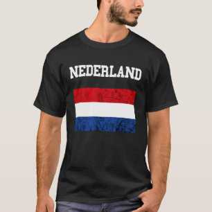 Nederländerna Holland Nederländsk Flagga Nederland T Shirt