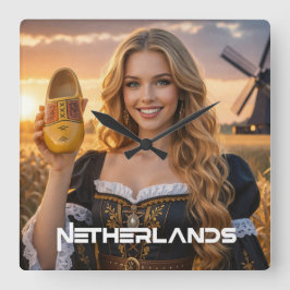 Nederländerna - Holländska Fyrkantig Klocka