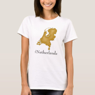 Nederländerna i Guld med fetstil T Shirt