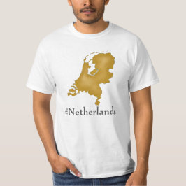 Nederländerna i Guld med fetstil T Shirt