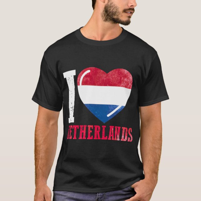 Nederländerna jag älskar Nederländerna T Shirt (Framsida)