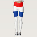 Nederländerna Leggings<br><div class="desc">Nederländerna flagga: Rött vitt blått Rand</div>
