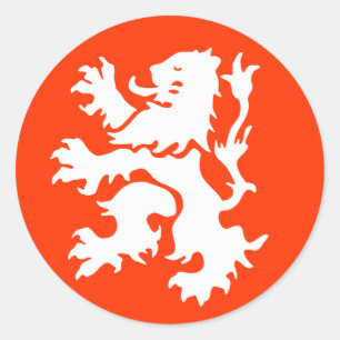 Nederländerna Lejon Runt Klistermärke
