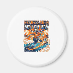 Nederländerna Matchdag Skelett Stridslystna Nation Magnet
