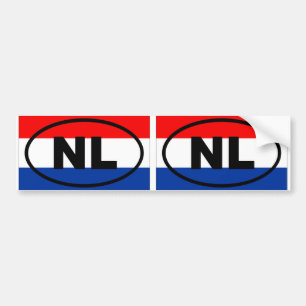 Nederländerna NL Europeisk oval Bildekal