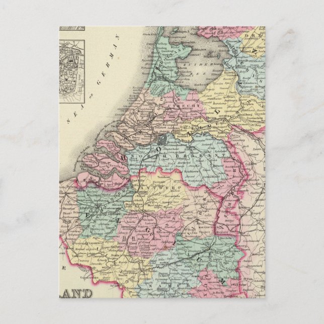 Nederländerna och Belgien 2 Vykort (Framsida)