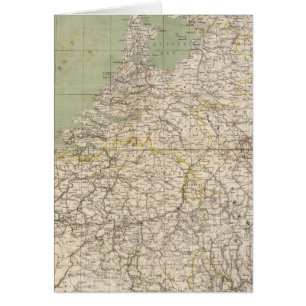 Nederländerna och Belgien Atlas Karta Hälsningskort
