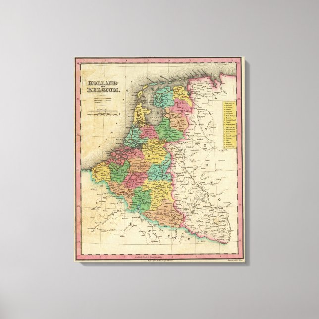 Nederländerna och Belgien Canvastryck (Framsida)
