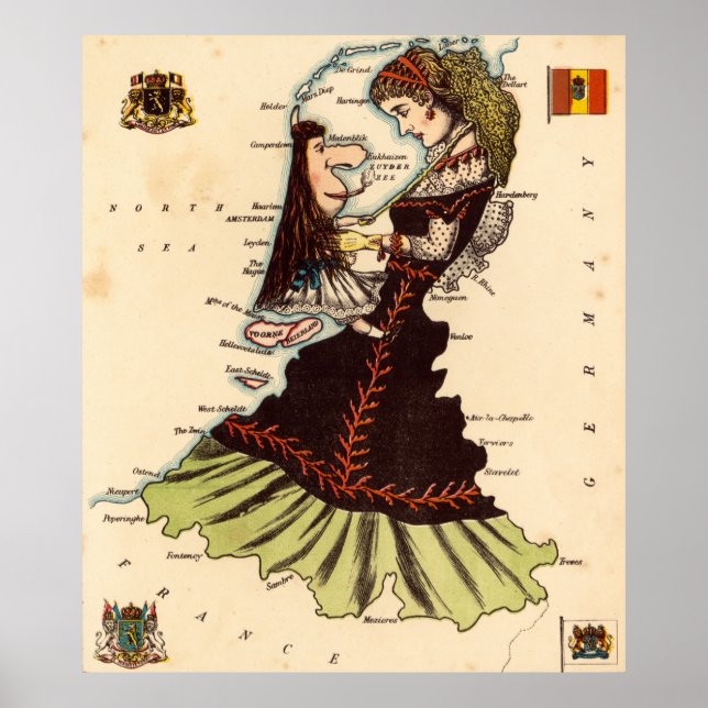 Nederländerna och Belgien Poster (Framsidan)