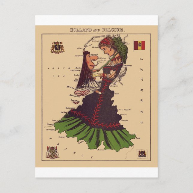 Nederländerna och Belgien Vykort (Framsida)