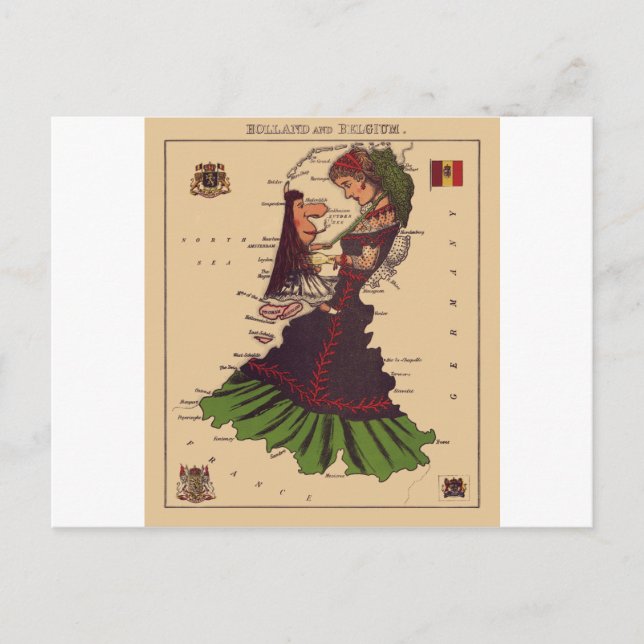Nederländerna och Belgien Vykort (Framsida)