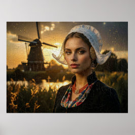 Nederländerna - Oljemålning - AI Poster