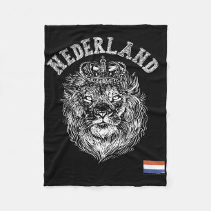 Nederländerna Reto Nederländerna Lejon Holland Hol Fleecefilt