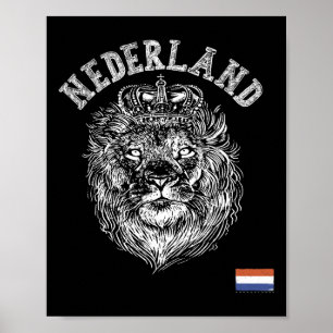 Nederländerna Reto Nederländerna Lejon Holland Hol Poster