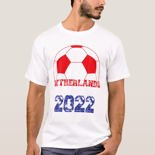 Nederländerna Soccer Ball Flagga 2022 - Holland Fo T Shirt (Framsida)