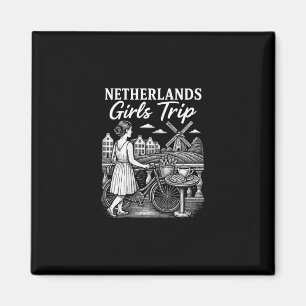 Nederländerna Tjejresa Nederländerna Resa Semester Magnet