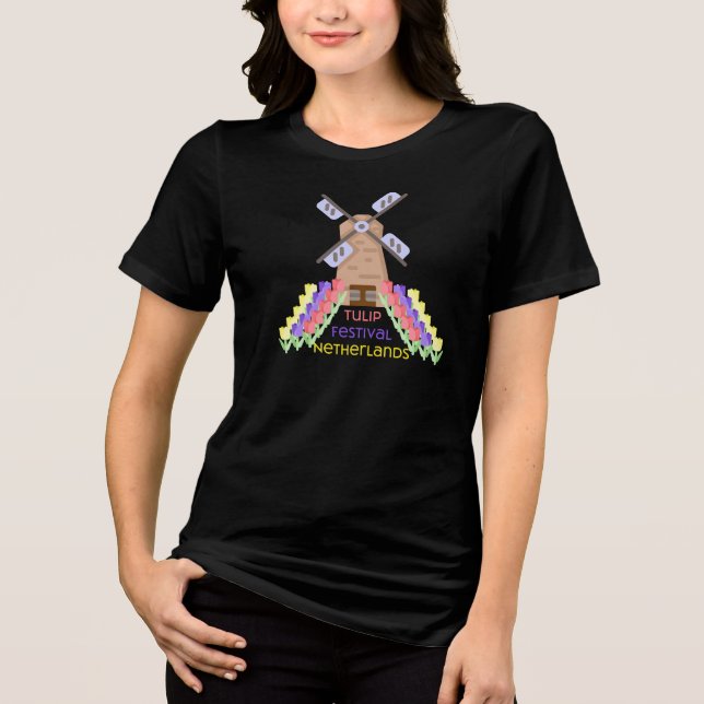 Nederländerna Tulpanfestival T Shirt (Framsida)